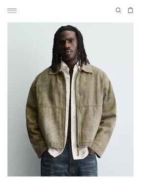 Zara Denim Bomber Jacket